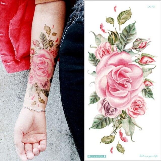 Waterproof Red Flowers Tattoo Multi-Colored Temporary Sticker Flower Lotus Tattoo Elegant Big Design For Womens - STEVVEX Beauty - 103, 3D Tattoo, Arm Tattoo, Beauty, Big Flowers Tattoo, Big Tattoo, Body Tattoo, Colorful Tattoo, Fashion Tattoo, Flower Tattoo, Girls Tattoo, Large Tattoo, Leg Tattoo, Luxury Tattoo, Red Flower Tattoo, Stylish Tattoo, Tattoo, Waterproof Tattoo, Women Tattoo, Womens Tattoo - Stevvex.com