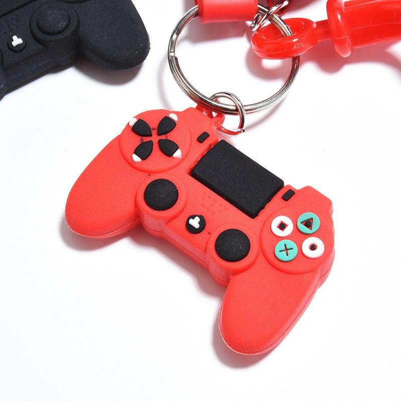 Creative PVC Simulation Joystick Game Machine Handle Keychain Video Game Controller Keychains Game Controller Handle Key Ring Video Game Keychain Pendant For Video Game Party Favors Model Key Chain Pendant Men Women Holder Trinket Gift