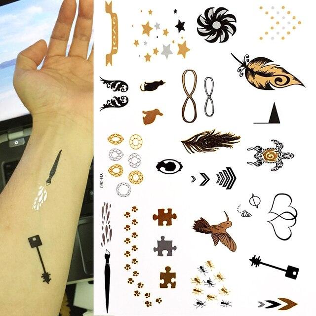 Body Tattoo Art Painting Stickers Glitter Gold Silver Temporary Waterproof Nontoxic Long Lasting Tattoos - STEVVEX Beauty - 103, Beauty, Body Tattoo, Fashion Tattoo, Gold Tattoo, Luxury Tattoo, Mens Tattoo, Silver Tattoo, Stylish Tattoo, Tattoo, Waterproof Tattoo, Womens Tattoo - Stevvex.com