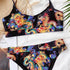 Modern Blue High Waist Bikini Push Up Swimwear Women Dragon Printed Bikini Set Retro Swimsuit Women's High Waist Bikini Swimsuits Twist Push Up Two Piece Bathing Suits Tummy Control Swimwear