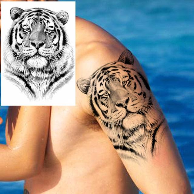 Big Black Tiger Tattoos Waterproof Leopard Tatoos Large Monster Body Arm Legs Tattoo Cool Tiger Face Temporary Tattoos For Women Men - STEVVEX Beauty - 103, 3D Tattoo, Animal Tattoo, Arm Tattoo, Back Tattoo, Beauty, Big Tattoo, Black Tattoos, Body Tattoo, Fashion Tattoo, Large Black Tattoo, Large Tattoo, Leg Tattoo, Lion Tattoo, Luxury Tattoo, Men Tattoo, Mens Tattoo, Realistic Tattoo, Tattoo, Tiger Tattoo, Waterproof Tattoo, Women Tattoo - Stevvex.com