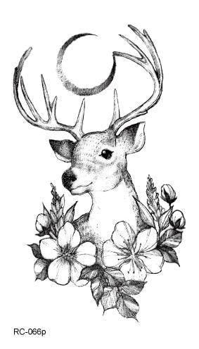 Luxury Head Deer Waterproof Temporary Stickers Tattoo Modern Colorful Tatoo For Women Men - STEVVEX Beauty - 103, Animal Tattoo, Arm Tattoo, Beauty, Black Tattoos, Body Tattoo, Colorful Tattoo, Deer Tattoo, Fashion Tattoo, Luxury Tattoo, Mens Tattoo, Modern Tattoo, Realistic Tattoo, Stylish Tattoo, Tattoo, Waterproof Tattoo, Women Tattoo, Womens Tattoo - Stevvex.com