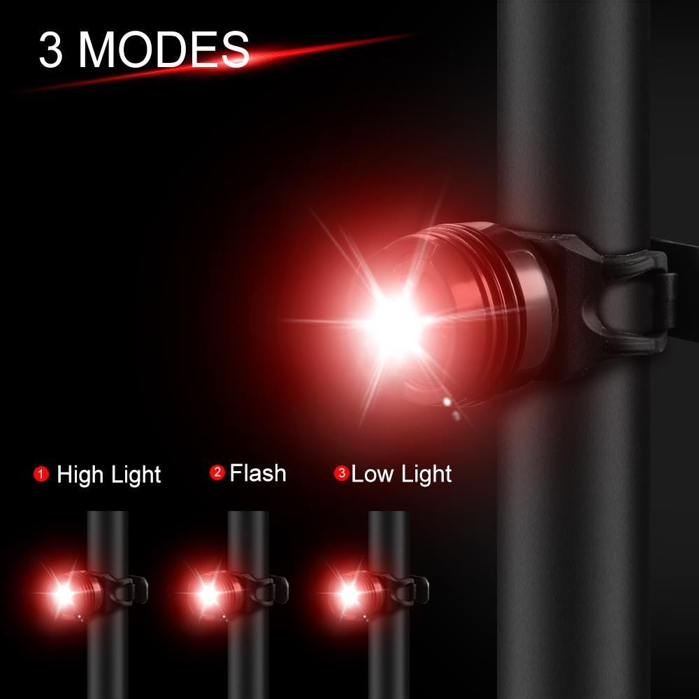 3 IN 1 Bike Bicycle Light Set USB LED Waterproof Super Bright Zoom Headlight Super Bright 3 Light Modes Bicycle Light Set Flashlight Easy Installs In Seconds Fits All Bicycles Powerful Bright Light 8000 Lumen