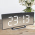 Digital Alarm Clock Desk Table Clock  3 Alarm Sounds Adjustable Volume Easy Digital Alarm Clock for Kids and Adults Compact Desk & Shelf Clocks for Bedroom Curved LED Screen Alarm Clocks For Kid Bedroom Temperature Snooze Function Home Decor Watch