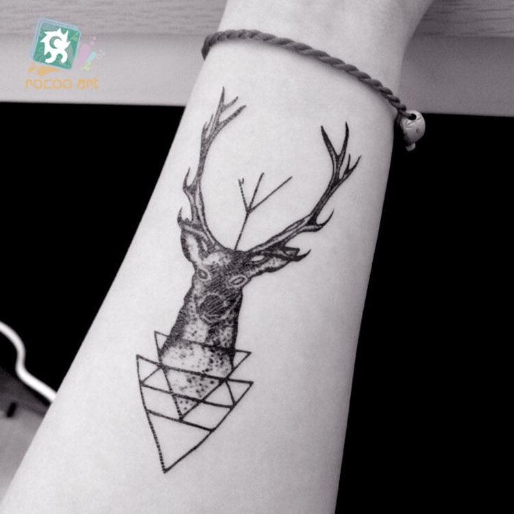 Luxury Head Deer Waterproof Temporary Stickers Tattoo Modern Colorful Tatoo For Women Men - STEVVEX Beauty - 103, Animal Tattoo, Arm Tattoo, Beauty, Black Tattoos, Body Tattoo, Colorful Tattoo, Deer Tattoo, Fashion Tattoo, Luxury Tattoo, Mens Tattoo, Modern Tattoo, Realistic Tattoo, Stylish Tattoo, Tattoo, Waterproof Tattoo, Women Tattoo, Womens Tattoo - Stevvex.com