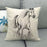 New Animal Pattern Pillow Cover Simple Wind Pillow Set Art Home Decorative Throw Pillow Cover Horse Cotton Linen Cushion for Couch Sofa Bedroom Livingroom Kitchen Car Restoring Ancient Ways Horse Head Decorative Cushion Covers 45x45CM