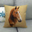 New Animal Pattern Pillow Cover Simple Wind Pillow Set Art Home Decorative Throw Pillow Cover Horse Cotton Linen Cushion for Couch Sofa Bedroom Livingroom Kitchen Car Restoring Ancient Ways Horse Head Decorative Cushion Covers 45x45CM