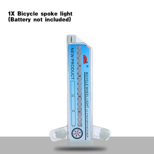 32 Pattern Bike Light Bicycle Wheel Light Double Display Flash 32 RGB LED Light Bicycle Spoke Lamp Night Riding Spoke Light For Men Present Super Bright Auto Off LED Cycling Bicycle Light