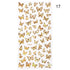 Summer Glitter Nail Decals Stickers Gold Black White Leaf Manicuring Foils Geometric Slider Nail Art Adhesive Decor Adhesive 3D Wave Design Decoration for Women Girls Art Stickers Decal Decoration Metallic Curve Strip Line Nail Decor