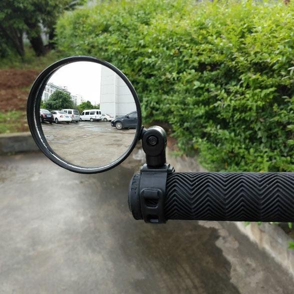 Universal Bike Mirror Rotate Wide Angle Bicycle Rearview Mirror Handlebar Back Sight Reflector Road Bike Safe Rearview Mirror Bicycle Wide Angle Rear View Safe Mirrors Adjustable Rotatable Design