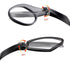 Stainless Steel Bicycle Lens Mirror Handlebar Side Safety Rear View Mirror Road Bike Cycling Rearview Mirrors Blast-Resistant Adjustable Bike Rearview Mirror With Large Lens Bicycle Mirrors For Handlebars