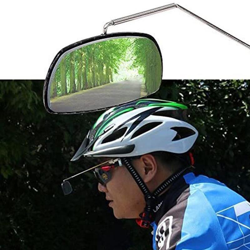 Bike Aluminum Bicycle Cycling Horse Riding Glass Mirror 360 Adjustment Rear View Mount Mirror Helmet Eyeglass Rear View Bicycle Eyeglass Mirror Biking Cycling Helmet Mount Rear View Mirror Adjustable Angle Aluminum Alloy Riding Mirror Accessories