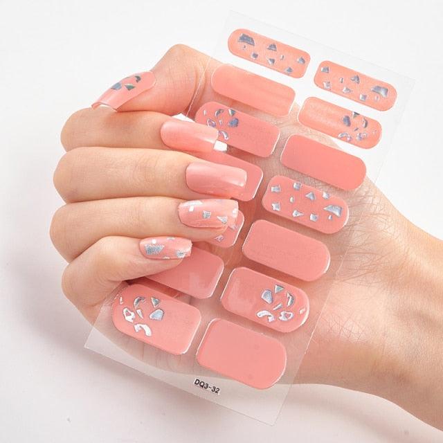 Patterned Nails With Creative Nail Polish Nail Polish Stickers Temporary Tattoos Kids Nails Art Decoration Nail Strips Shiny French Tip Guides Stickers French Nail Stickers Form Fringe Guides for Decoration Stencil Tools - ALLURELATION - 554, Creative Nail, curved nail stickers, DIY Decoration, French Nail, French Nail Stickers, Nail Art, Nail Polish, Nail Polish Stickers, Nail Stickers, Nail Strips, Nail Tips, Nails Art Decoration, non-toxic, Patterned Nails - Stevvex.com