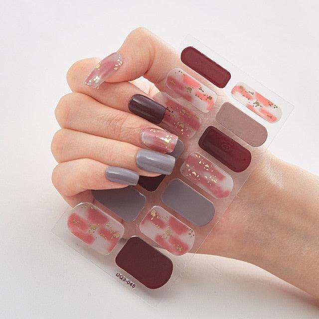 Patterned Nails With Creative Nail Polish Nail Polish Stickers Temporary Tattoos Kids Nails Art Decoration Nail Strips Shiny French Tip Guides Stickers French Nail Stickers Form Fringe Guides for Decoration Stencil Tools - ALLURELATION - 554, Creative Nail, curved nail stickers, DIY Decoration, French Nail, French Nail Stickers, Nail Art, Nail Polish, Nail Polish Stickers, Nail Stickers, Nail Strips, Nail Tips, Nails Art Decoration, non-toxic, Patterned Nails - Stevvex.com