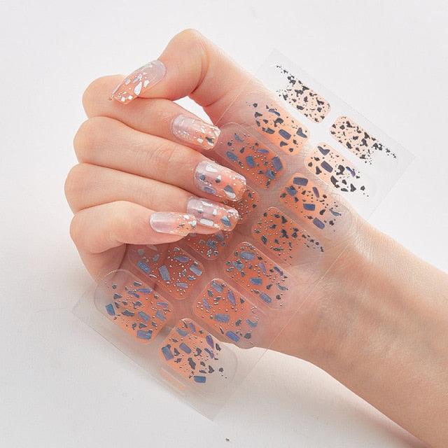 Patterned Nails With Creative Nail Polish Nail Polish Stickers Temporary Tattoos Kids Nails Art Decoration Nail Strips Shiny French Tip Guides Stickers French Nail Stickers Form Fringe Guides for Decoration Stencil Tools - ALLURELATION - 554, Creative Nail, curved nail stickers, DIY Decoration, French Nail, French Nail Stickers, Nail Art, Nail Polish, Nail Polish Stickers, Nail Stickers, Nail Strips, Nail Tips, Nails Art Decoration, non-toxic, Patterned Nails - Stevvex.com