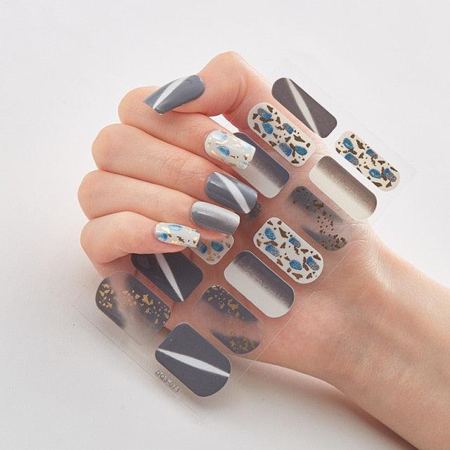 Patterned Nails With Creative Nail Polish Nail Polish Stickers Temporary Tattoos Kids Nails Art Decoration Nail Strips Shiny French Tip Guides Stickers French Nail Stickers Form Fringe Guides for Decoration Stencil Tools - ALLURELATION - 554, Creative Nail, curved nail stickers, DIY Decoration, French Nail, French Nail Stickers, Nail Art, Nail Polish, Nail Polish Stickers, Nail Stickers, Nail Strips, Nail Tips, Nails Art Decoration, non-toxic, Patterned Nails - Stevvex.com