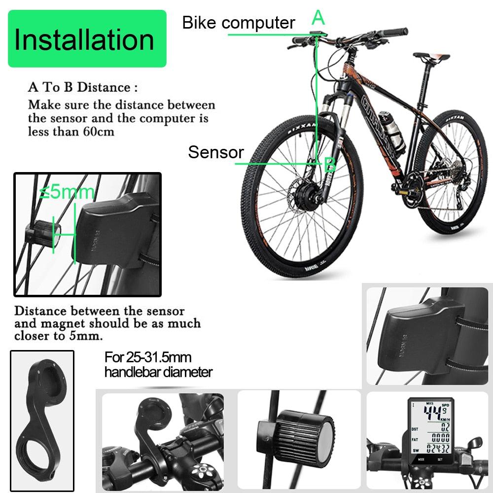 Waterproof Bicycle Computer Wireless And Wired Bike Cycling Odometer Stopwatch Speedometer Bicycle Speedometer With LCD Display 20 Functions And Automatic Wake-up - STEVVEX Sport - 226, Backlight Speedometer, Bicycle Computer Speedometer, bike, bike accessories, bike speedometer, Mountain Bike Speedometer, Multi-Function Speedometer, Odometer, Smart Bike Speedometer, Speedometer, Waterproof Bike Speedometer, Wireless Bicycle Speedometer, Wireless Speedometer - Stevvex.com