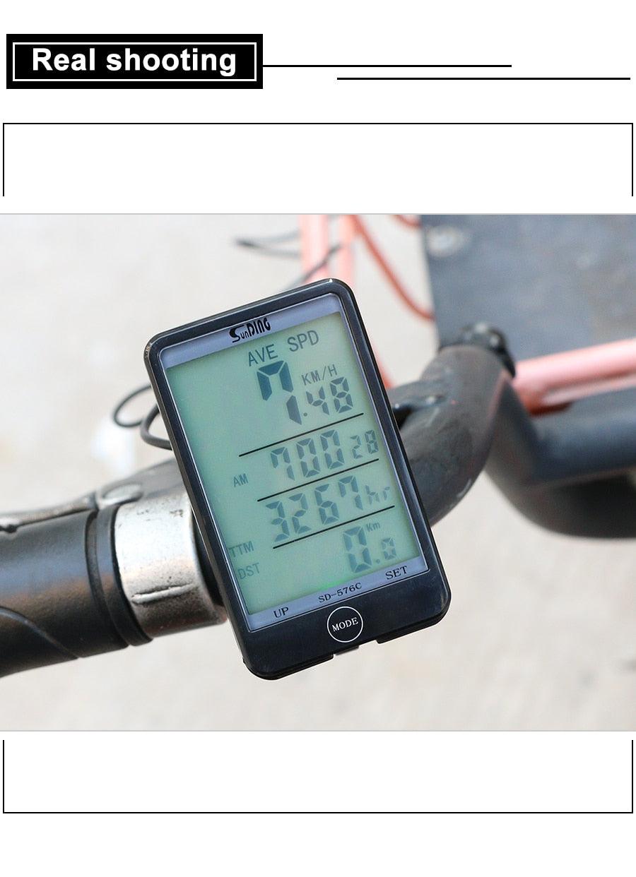 Wireless Bike Computer Wired Cycling Bike Speedometer Odometer Stopwatch Waterproof Bicycle Waterproof Speedometer With Digital LCD Display For Outdoor Cycling And Fitness Multi-Function Gifts For Bikers