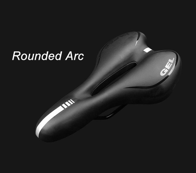 Breathable Silicone Cushion Seat PU Leather Surface Silica Filled Gel Comfortable Shockproof Bicycle Saddle Padded Professional Waterproof Road Bike Saddle For Men