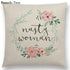 Newest Floral Quotes Decorative Pillow Covers Fresh Flowers Garland Inspirational Words Decorative Cotton Linen Throw Pillow Cushion Covers And Gifts For Women Daughter Mum Best Friend Birthday Home Decorations