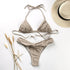 Fashion Swimwear Women Bikini Sets Women Lace Up Two Piece String Bikinis Beach Swimsuit Triangle Bathing Suit Side Tie Swimwear String Swimming Suit For Women Bathing Suit Micro Halter String Triangle Bikini