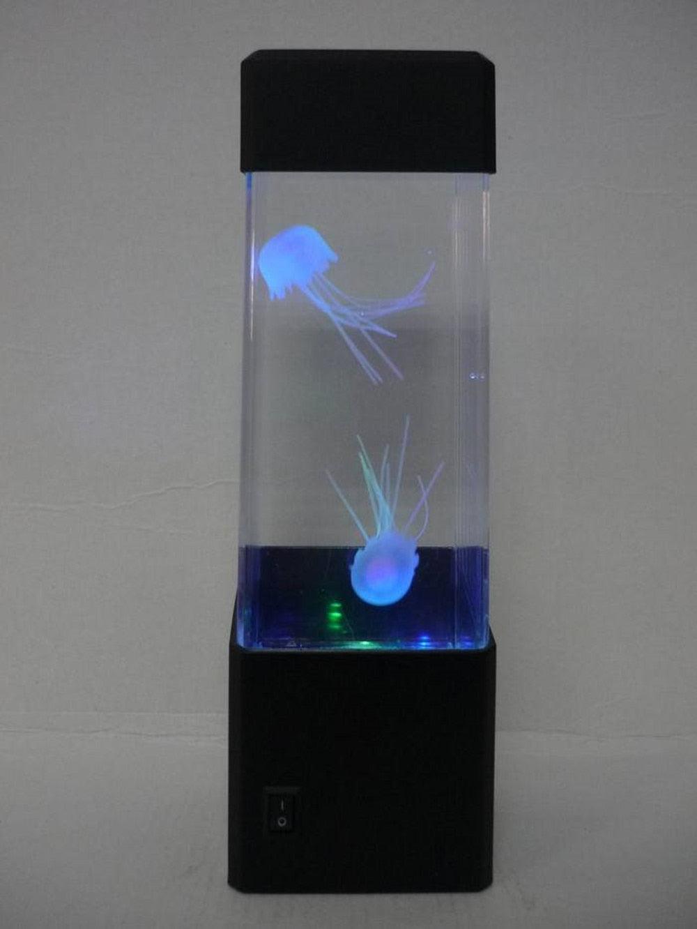 LED Jellyfish Night Light Tank Aquarium Style LED Lamp Sensory Autism Lava Lamp LED Desk Lamp Home Décor USB Power Cute Study Lamps for Bedroom Décor