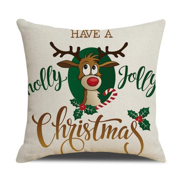 Christmas Green Stripe Pattern Cotton Linen Throw Pillow Christmas Stripe Pillow Cases Christmas Green Decorative Cushion Cover Cotton Linen Pillowcase Indoor Sofa Decorations Home Sofa Decorative Pillowcase 45X45CM