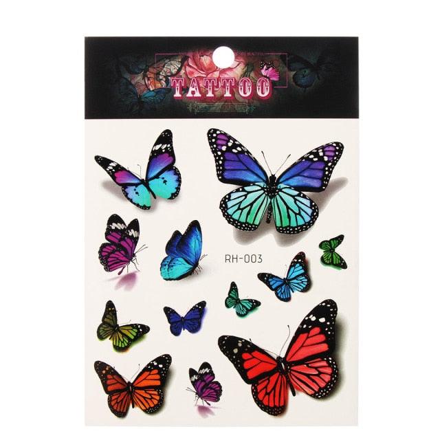 Waterproof Colorful Butterfly Temporary 3D Stickers Body Tattoos Various Styles For Womens - STEVVEX Beauty - 103, 3D Tattoo, Beauty, Body Tattoo, Butterfly Tattoo, Colorful Tattoo, Girls Tattoo, Luxury Tattoo, Shoulder Tattoo, Stylish Tattoo, Tattoo, Waterproof Tattoo, Womens Tattoo - Stevvex.com