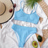 Female High Waist Swimsuit Bikini Sports Swimsuits For Women Two Piece Crop Top Bikini Set High Waist High Cut Bathing Suits Women Swimwear Two-piece Bikini Set Bathing Suit Swimwear