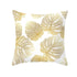 Tropical Leaf Flower Green Yellow Pillowcase Decorative Throw Pillow Case Cushion Cover Gold Stamping Leaves Polyester Cushion Cover Throw Pillow Decorative Cushions Home Decor Pillow Covers