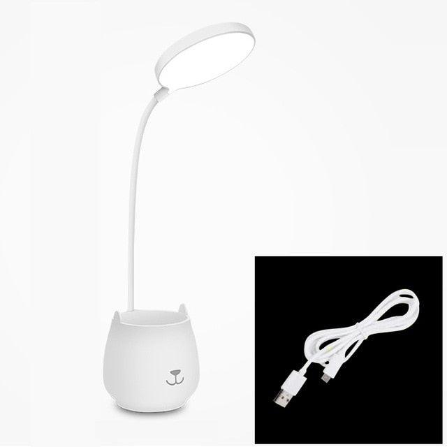 Flexible Led Table Lamps with Usb Touch Dimmable LED Stand Desk Light Reading Lamp Modern Flexible Study Lamp with Pen Holder Decorative Table Lamp Cute Study Lamps for Bedroom Décor