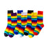 New Arrival Cotton Elasticity Sweat Women Long Sock Candy Colors Rainbow Patterned Sporty Retro Harajuku Casual Socks For Men And Women