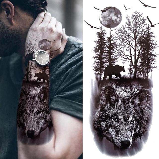 Large Wolf Tiger Black Tattoo Sticker Evil Death Temporary Tattoo Waterproof Big Tattoo Stickers For Mens Womens - STEVVEX Beauty - 103, 3D Tattoo, Animal Tattoo, Arm Tattoo, Back Tattoo, Beauty, Big Tattoo, Black Tattoos, Body Tattoo, Boys Tattoo, Carnival Tattoo, Fashion Tattoo, Flower Tattoo, Girls Tattoo, Leg Tattoo, Lion Tattoo, Luxury Tattoo, Men Tattoo, Mens Tattoo, Modern Tattoo, Stylish Tattoo, Tattoo, Waterproof Tattoo, Women Tattoo, Womens Tattoo - Stevvex.com