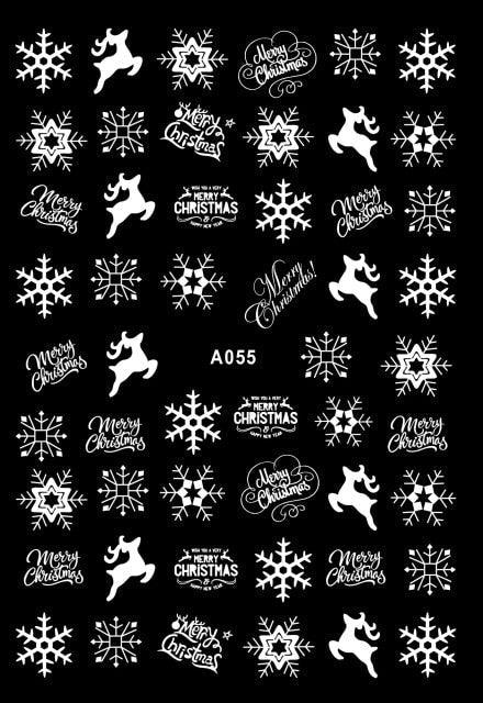 Merry Christmas Nail Art Decals Decoration Self Adhesive Nail Art Stickers Manicure Design White Snow Sticker for Nail Design Xmas Gift Nails Snowflake Nail Art Stickers Decals Christmas Nail 3D Self Adhesive Nail Stickers for Acrylic Nails Snowflake