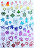 Merry Christmas Nail Art Decals Decoration Self Adhesive Nail Art Stickers Manicure Design White Snow Sticker for Nail Design Xmas Gift Nails Snowflake Nail Art Stickers Decals Christmas Nail 3D Self Adhesive Nail Stickers for Acrylic Nails Snowflake