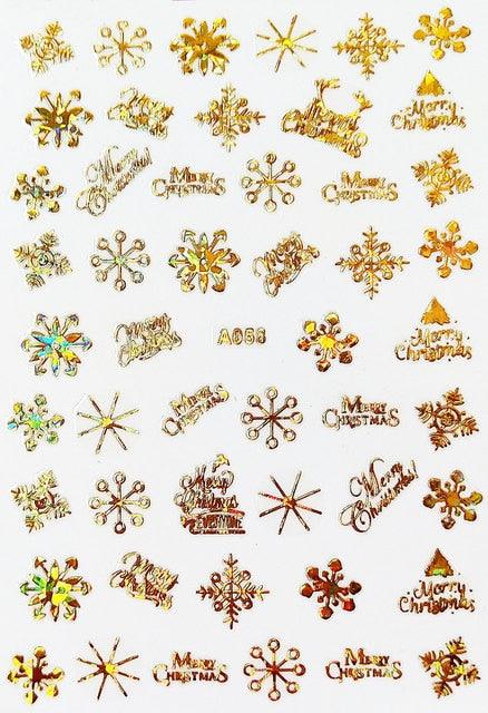 Merry Christmas Nail Art Decals Decoration Self Adhesive Nail Art Stickers Manicure Design White Snow Sticker for Nail Design Xmas Gift Nails Snowflake Nail Art Stickers Decals Christmas Nail 3D Self Adhesive Nail Stickers for Acrylic Nails Snowflake