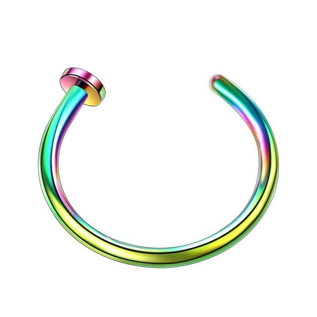 1pcs U Shaped Fake Nose Ring Hoop Septum Rings Stainless Steel Nose Piercing Fake Piercing Horseshoe Nose Rings Earrings Septum Ring Tragus Piercing Earring Hoop Lip Horseshoe Piercing Retainer Helix Hoop Ear Earring Jewelry