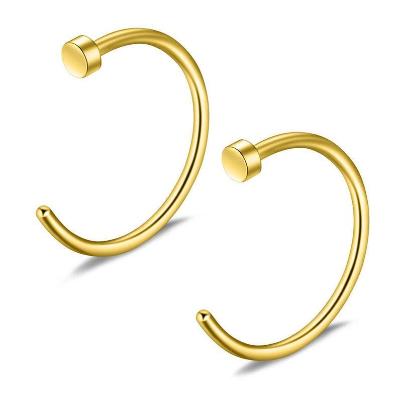 1pcs U Shaped Fake Nose Ring Hoop Septum Rings Stainless Steel Nose Piercing Fake Piercing Horseshoe Nose Rings Earrings Septum Ring Tragus Piercing Earring Hoop Lip Horseshoe Piercing Retainer Helix Hoop Ear Earring Jewelry