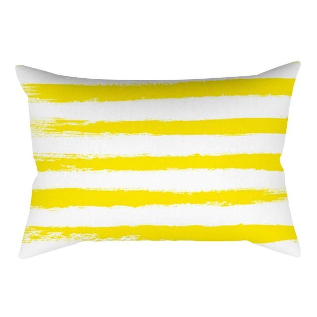 Rectangle Yellow Pillow Case Sofa Car Seat Cushion Cover Home Textile Modern Decorative Geometric Outdoor Pillow Cushion Covers Case For Couch Living Room Fashion Pillowcase 30x50CM