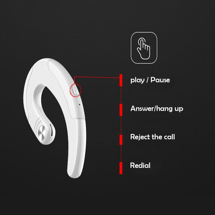 Modern Wireless Bluetooth Headphone Single Earphone Earbuds Exquisite Headset Wireless  Bone Conduction Earphones Business Earbuds Bluetooth 4.1 Headphones Over Ear Hooks Handsfree Bone Conduction Earphones Headphones With Microphone