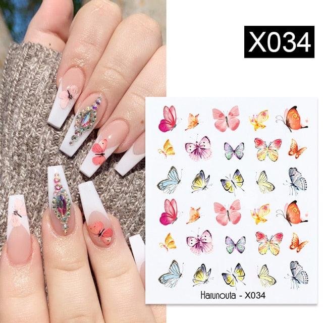 Abstract Lady Face Water Decals Fruit Flower Summer Leopard Alphabet Leaves Nail Stickers Water Black Leaf Sliders Marble Nail Art Stickers Water Transfer Nail Decals Full Wraps Gradient Acrylic Nail Kits for Women Manicure Decoration