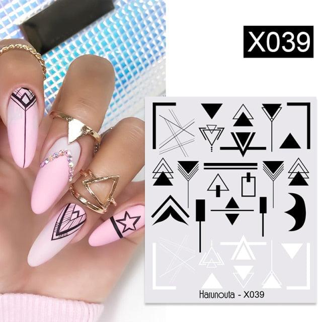 Abstract Lady Face Water Decals Fruit Flower Summer Leopard Alphabet Leaves Nail Stickers Water Black Leaf Sliders Marble Nail Art Stickers Water Transfer Nail Decals Full Wraps Gradient Acrylic Nail Kits for Women Manicure Decoration