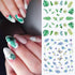 Abstract Lady Face Water Decals Fruit Flower Summer Leopard Alphabet Leaves Nail Stickers Water Black Leaf Sliders Marble Nail Art Stickers Water Transfer Nail Decals Full Wraps Gradient Acrylic Nail Kits for Women Manicure Decoration