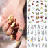 Abstract Lady Face Water Decals Fruit Flower Summer Leopard Alphabet Leaves Nail Stickers Water Black Leaf Sliders Marble Nail Art Stickers Water Transfer Nail Decals Full Wraps Gradient Acrylic Nail Kits for Women Manicure Decoration