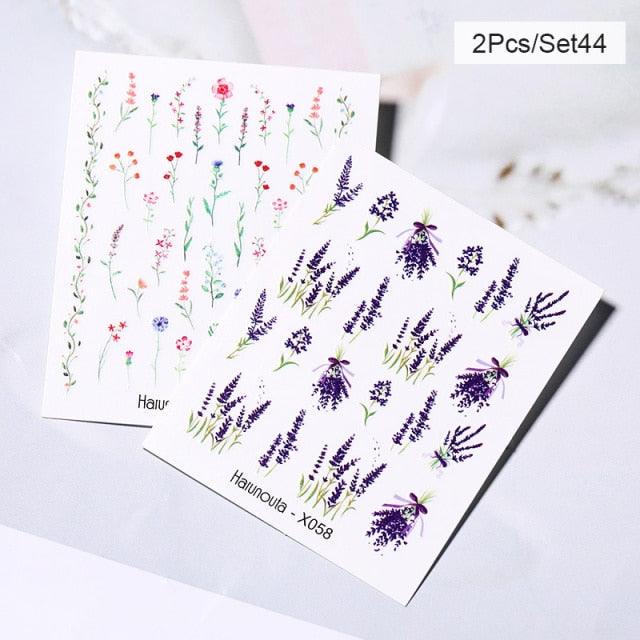 Abstract Lady Face Water Decals Fruit Flower Summer Leopard Alphabet Leaves Nail Stickers Water Black Leaf Sliders Marble Nail Art Stickers Water Transfer Nail Decals Full Wraps Gradient Acrylic Nail Kits for Women Manicure Decoration