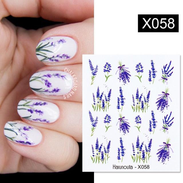 Abstract Lady Face Water Decals Fruit Flower Summer Leopard Alphabet Leaves Nail Stickers Water Black Leaf Sliders Marble Nail Art Stickers Water Transfer Nail Decals Full Wraps Gradient Acrylic Nail Kits for Women Manicure Decoration