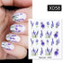 Abstract Lady Face Water Decals Fruit Flower Summer Leopard Alphabet Leaves Nail Stickers Water Black Leaf Sliders Marble Nail Art Stickers Water Transfer Nail Decals Full Wraps Gradient Acrylic Nail Kits for Women Manicure Decoration