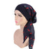 Fashion Printed Flowers Soft Beanie Turban Hat Inner Hijabs Cap Muslim Head Scarf Turban Bonnet Ladies Wrap Under Hijab Caps For Women