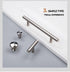 Stainless Steel Cabinet Handles Diameter 10mm Kitchen Door T Bar Straight Handle Pull Knobs Furniture Hardware European Bar Style Cabinet Pull