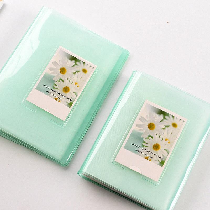 Cute Mini Holds 64 Photos Album Jelly Color Photo Album for Name Card 7s 8 25 50s Mini Photo Album Ring Binder Cover Refillable Notebook Photo Album